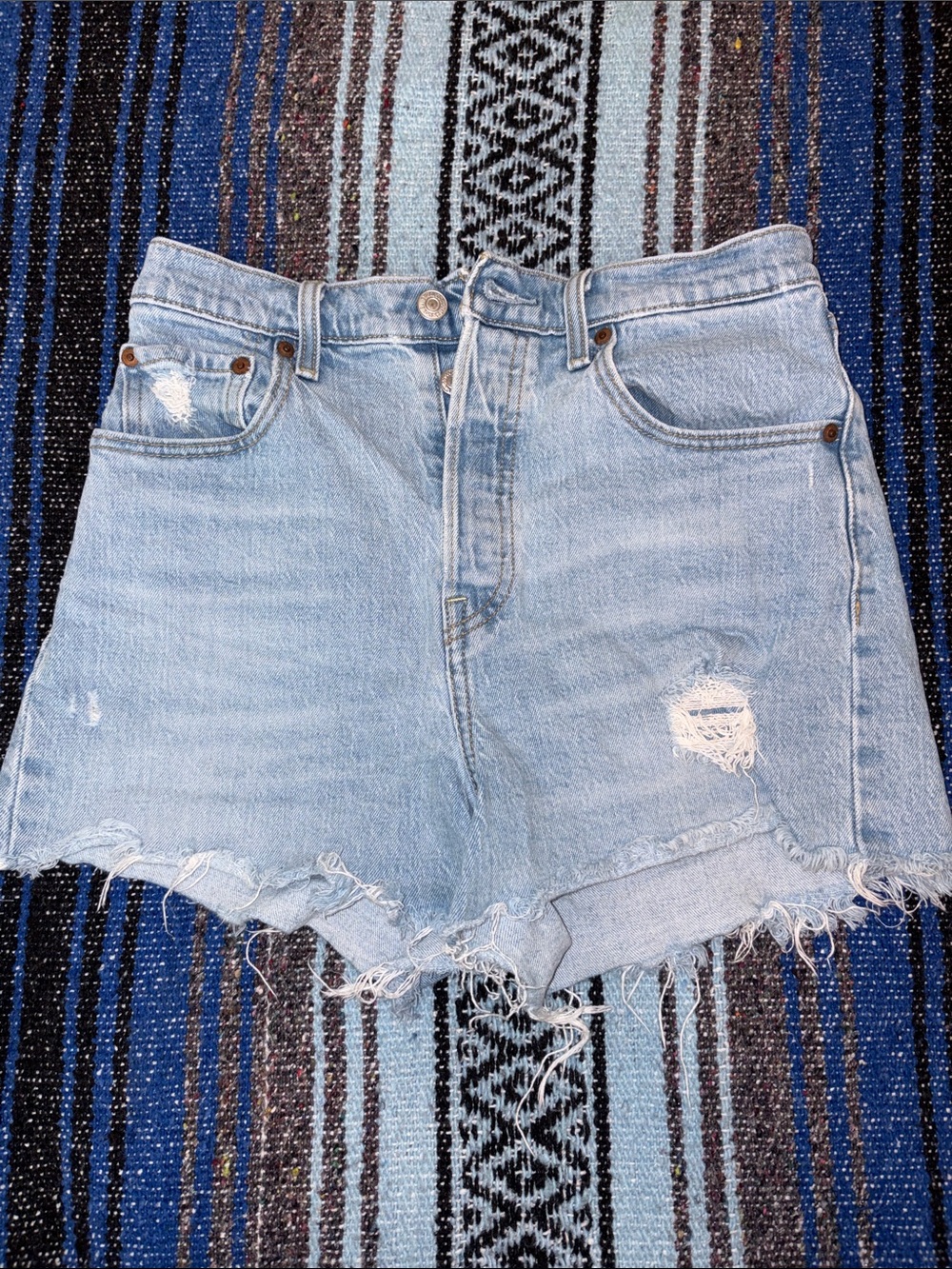 Levi’s Ribcage Button Fly Jean Shorts